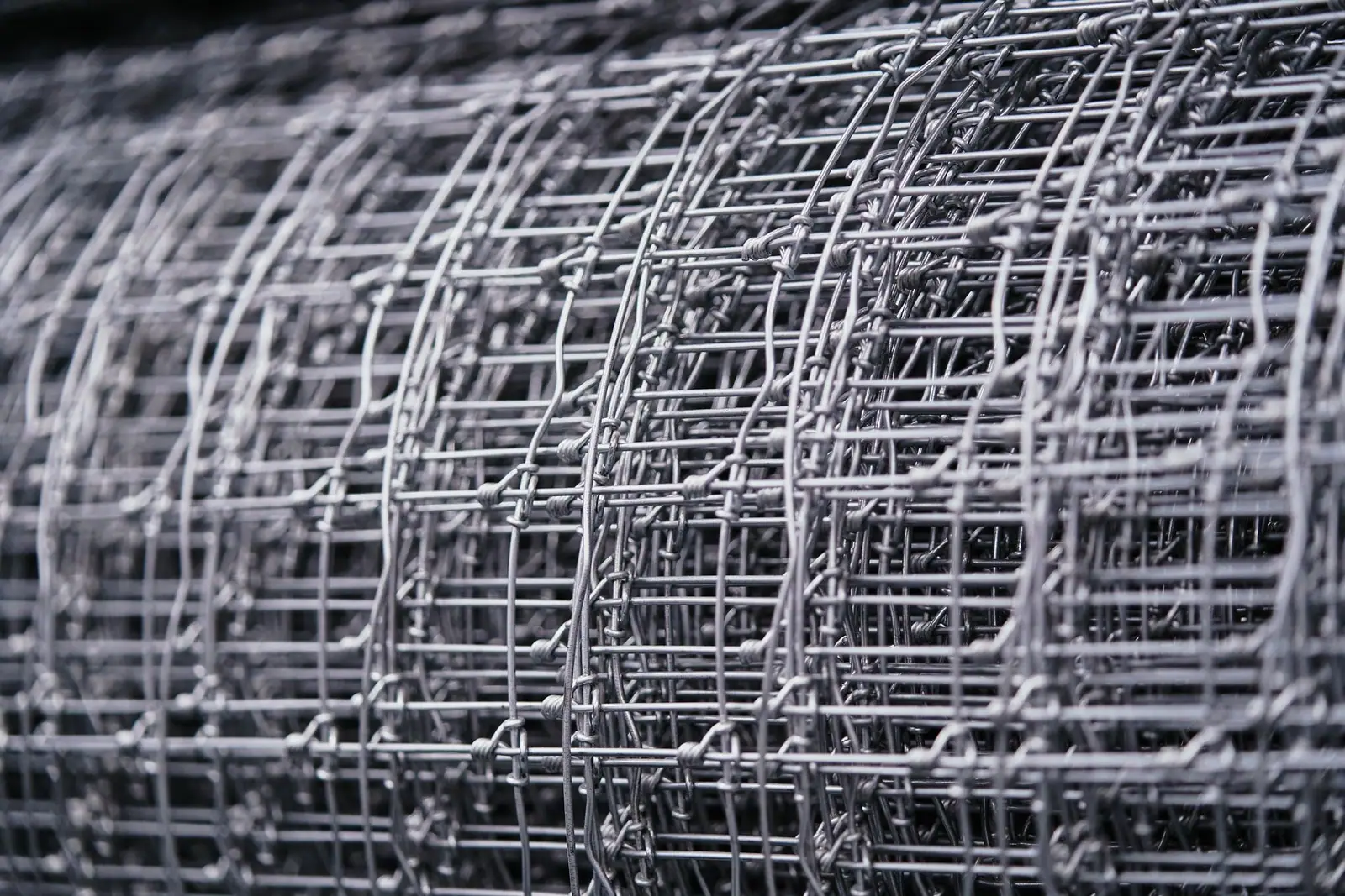 A roll of galvanized welded wire mesh